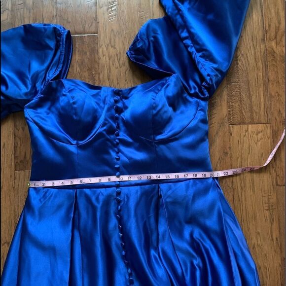 Blue Strapless Prom Dress Size XXL - Picture 7 of 14